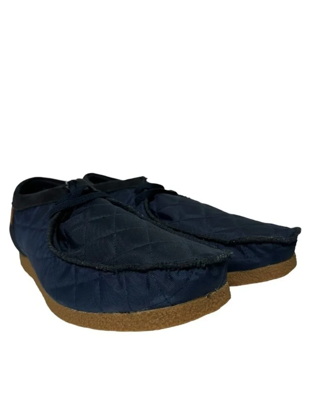Clarks Mens Shacre II Step Moc Loafers Size 12 Wide Blue Casual Suede Textile